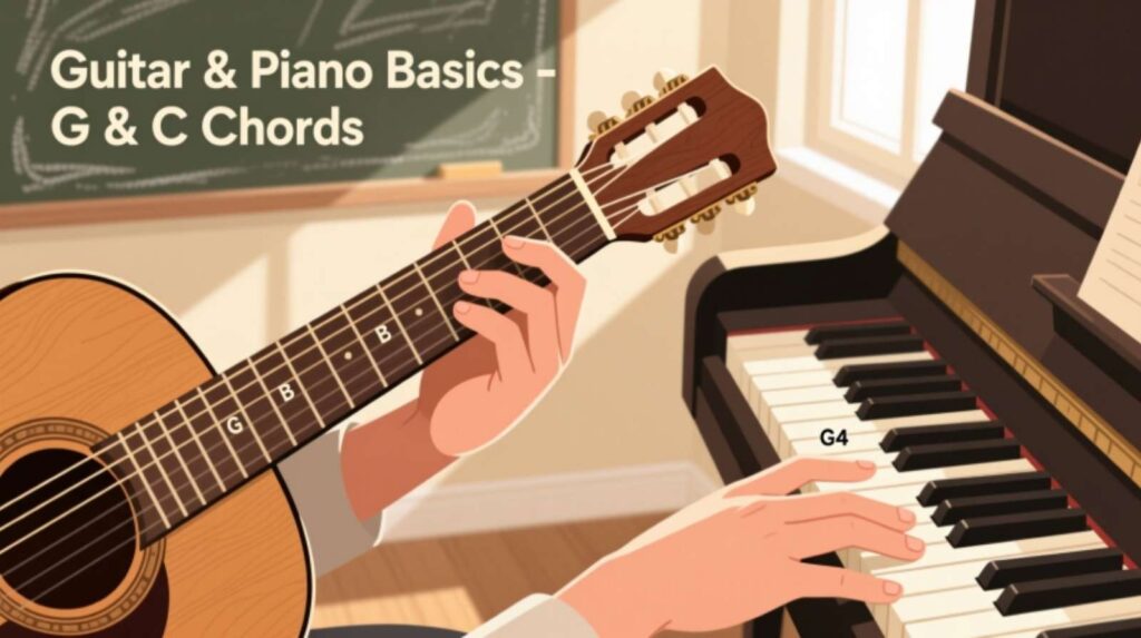 Guitar and Piano Basics for Blessings Chords Beginners