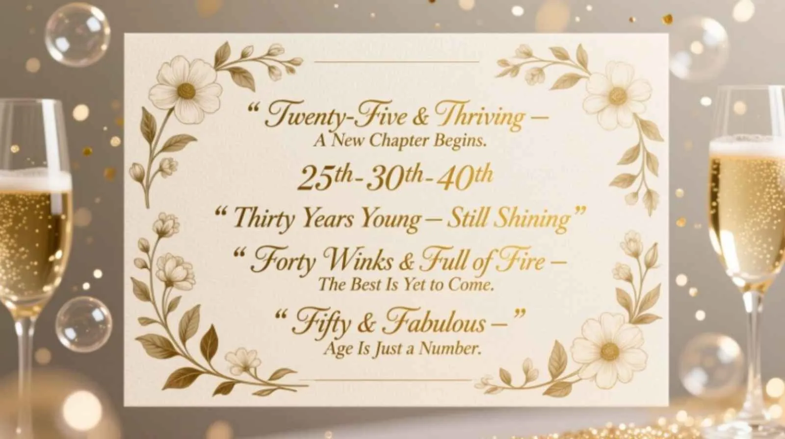 Heartfelt Birthday Captions for Milestone Birthdays