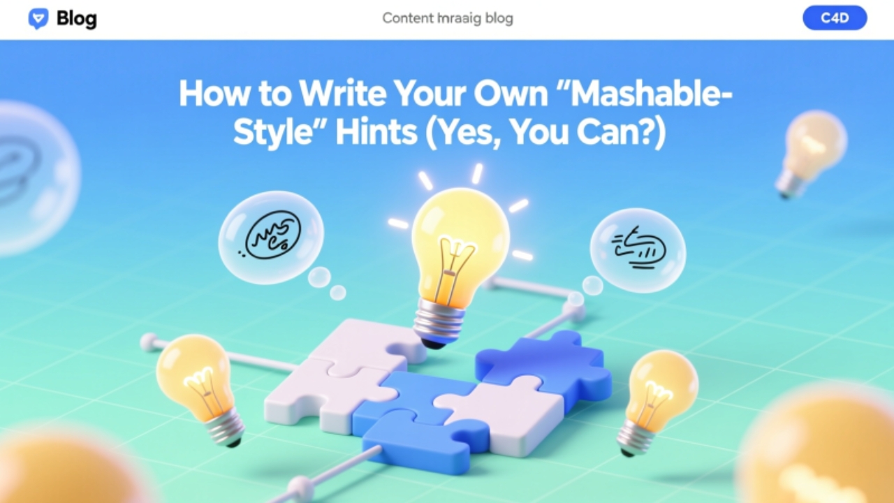 How to Write Your Own “Mashable-Style” Hints (Yes, You Can)