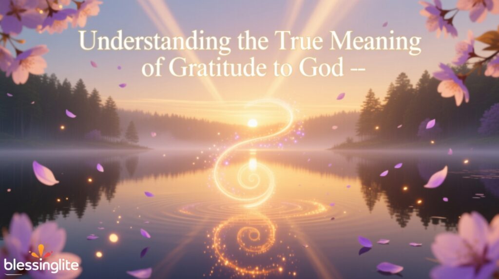 Understanding the True Meaning of Gratitude to God