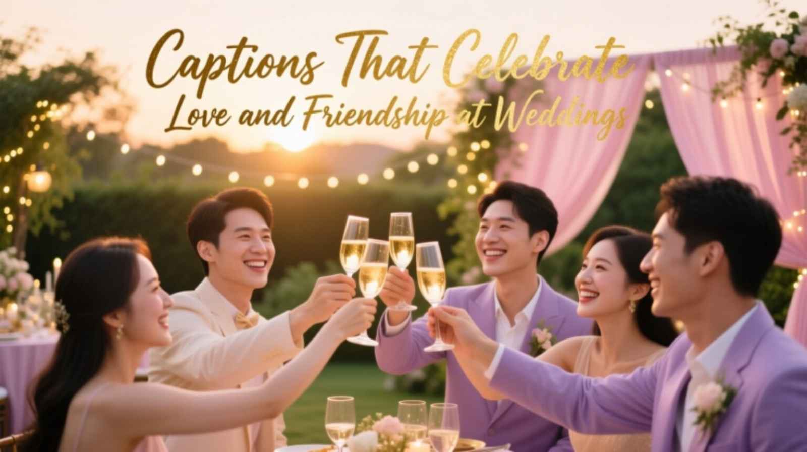 Captions That Celebrate Love and Friendship at Weddings