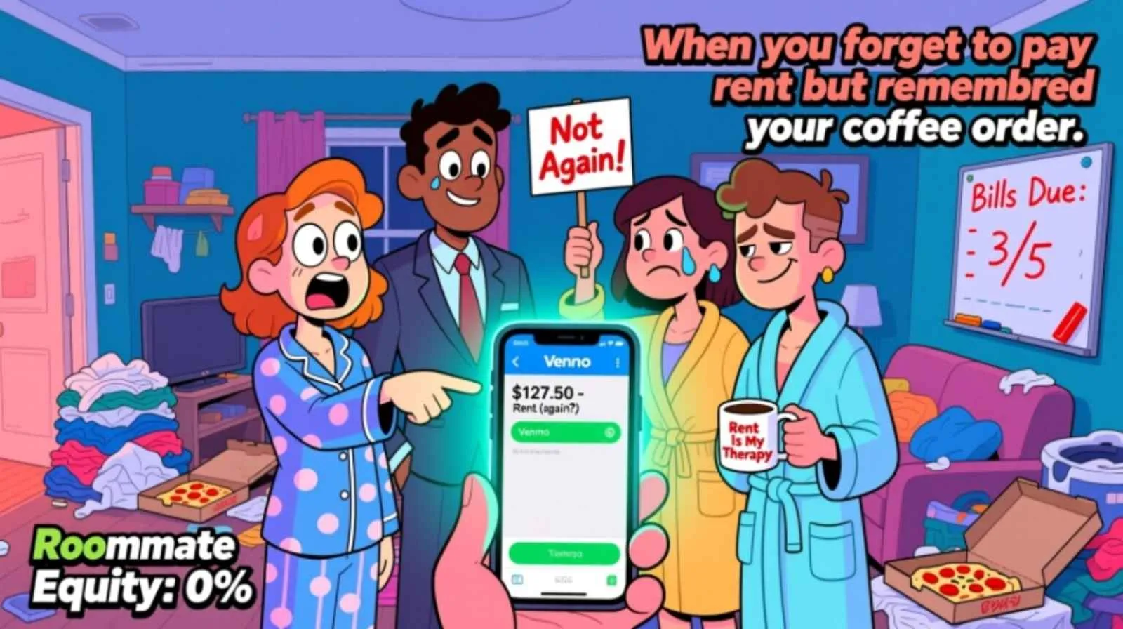 Funny Venmo Captions for Roommates, Bills & Rent Drama