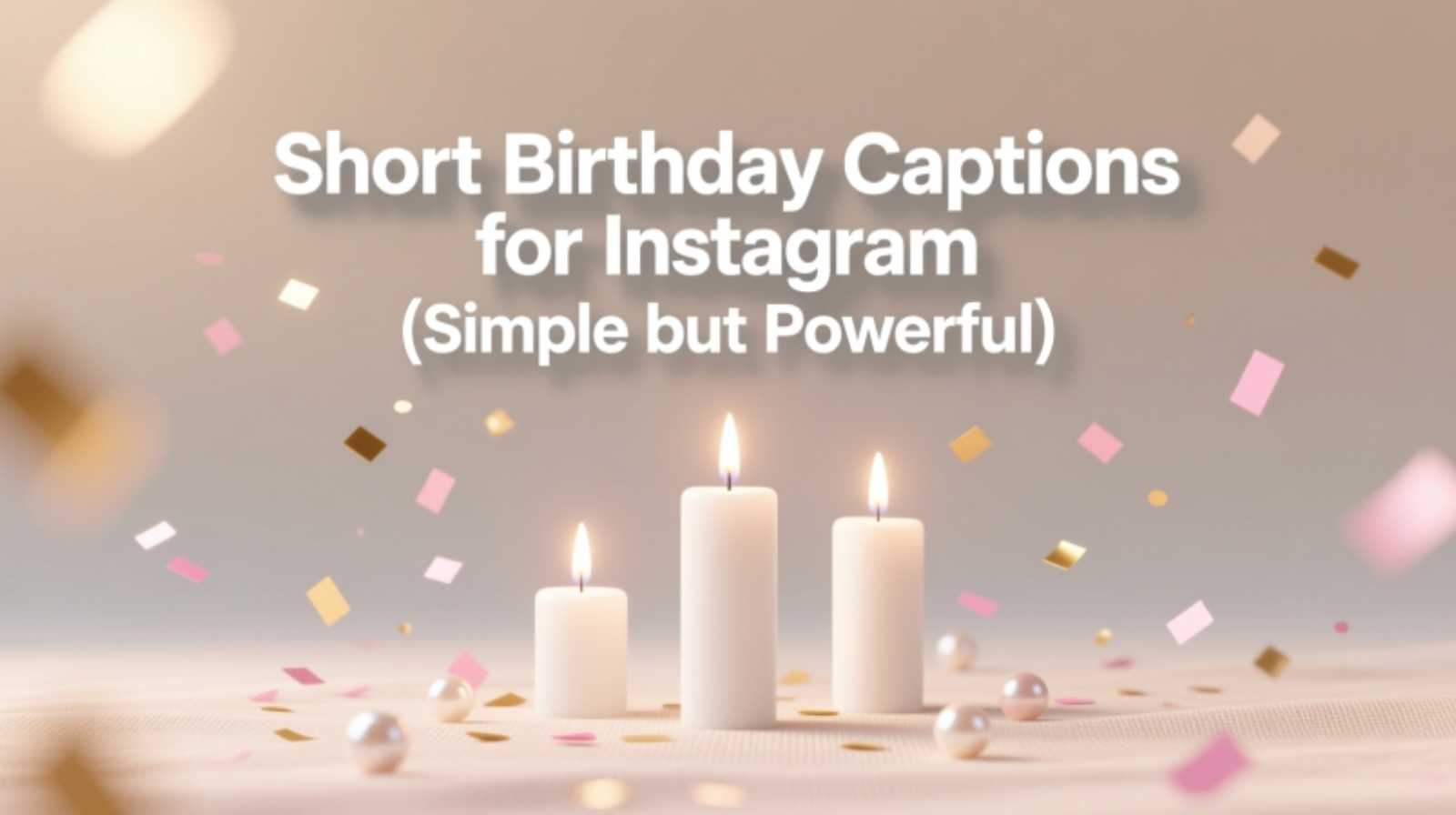 Short Birthday Captions for Instagram (Simple but Powerful)
