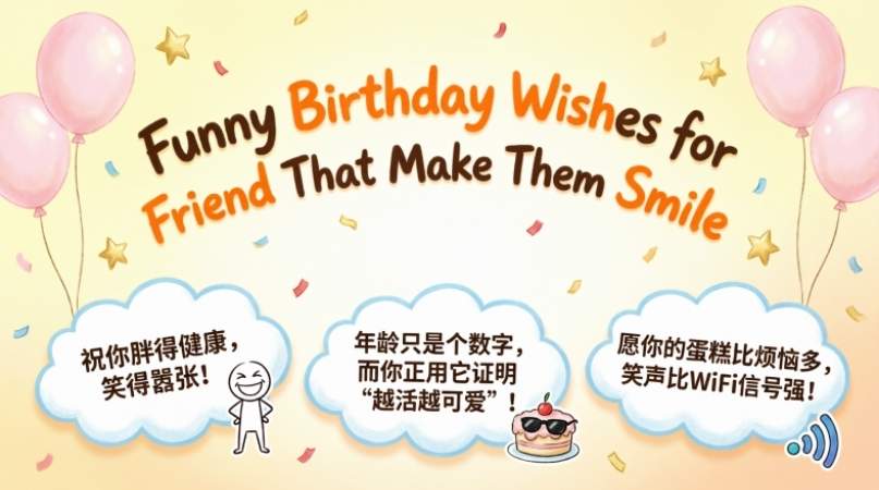 Funny Birthday Wishes for Friend That Make Them Smile