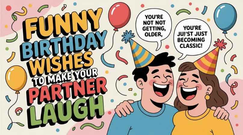 Funny Birthday Wishes to Make Your Partner Laugh