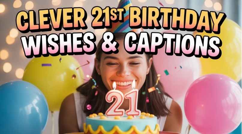Clever 21st Birthday Wishes & Captions