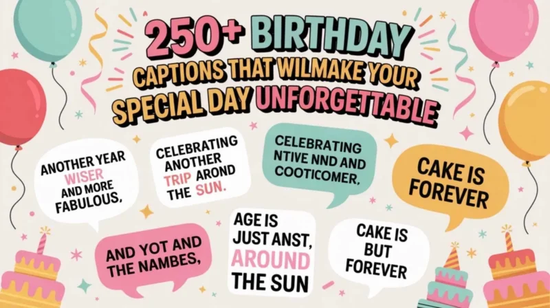250+ Birthday Captions That Will Make Your Special Day Unforgettable