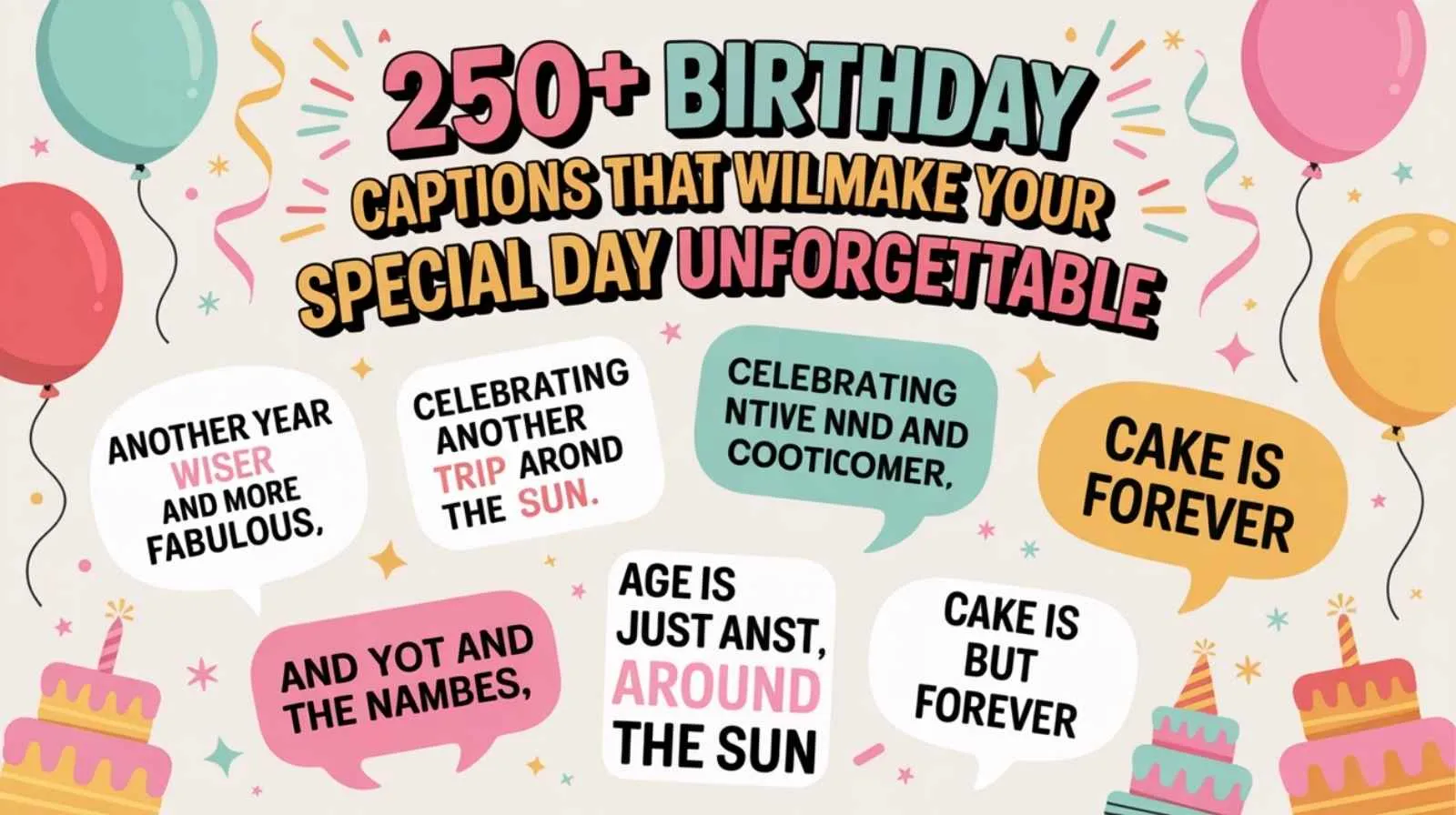 250+ Birthday Captions That Will Make Your Special Day Unforgettable