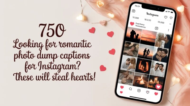 750 Looking for Romantic Photo Dump Captions for Instagram These Will Steal Hearts!