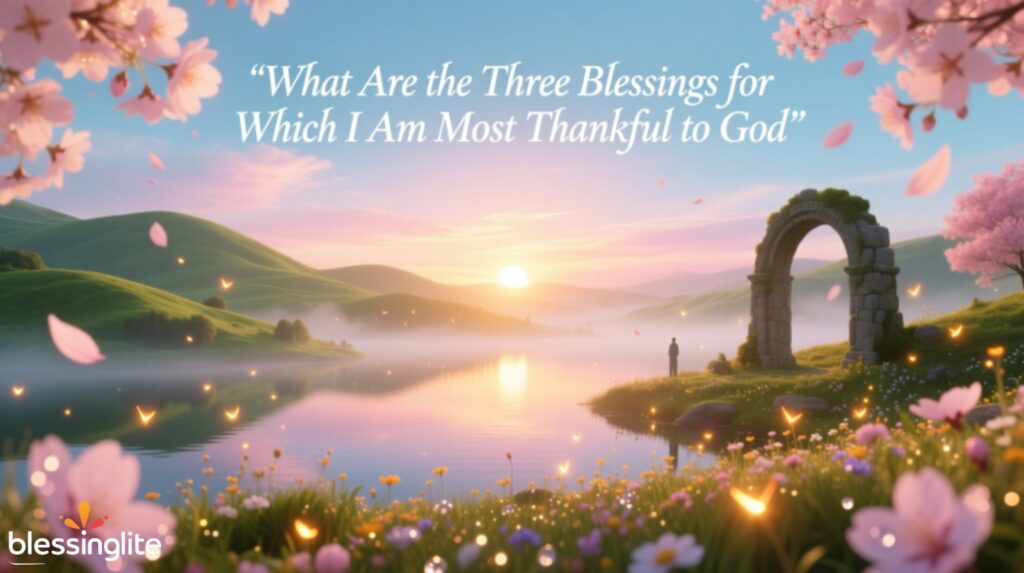 What Are the Three Blessings for Which I Am Most Thankful to God