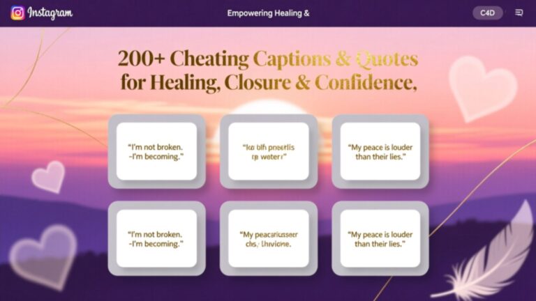 200+ Cheating Captions & Quotes for Healing, Closure & Confidence