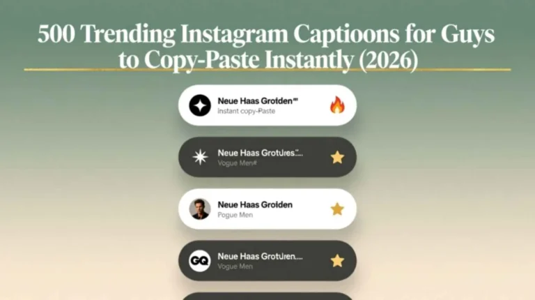 500 Trending Instagram Captions for Guys to Copy-Paste Instantly (2026)