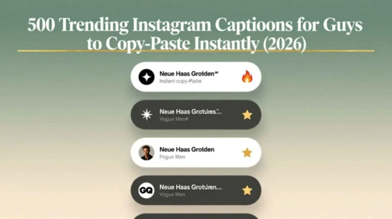 500 Trending Instagram Captions for Guys to Copy-Paste Instantly (2026)