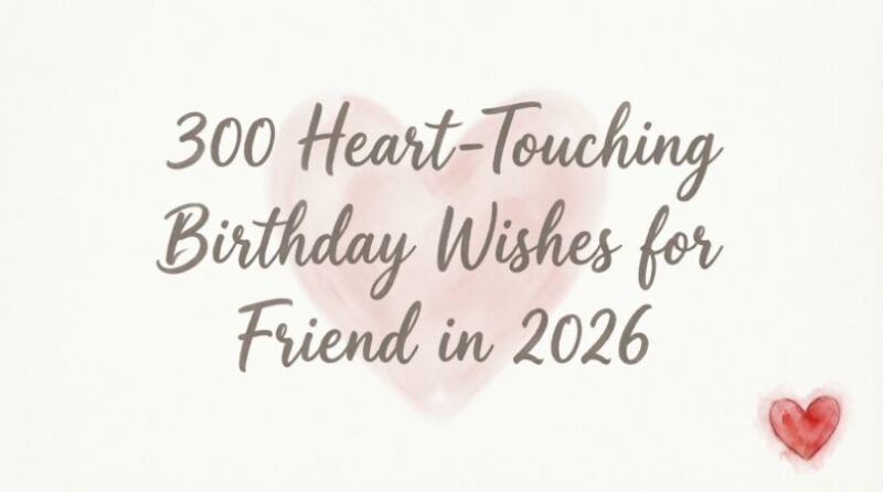 300 Heart-Touching Birthday Wishes for Friend in 2026