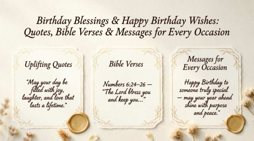 Birthday Blessings & Happy Birthday Wishes Quotes, Bible Verses & Messages for Every Occasion