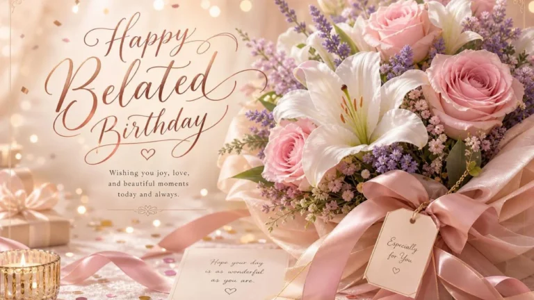 Elegant Happy Belated Birthday Wishes, Messages & Blessings (2026)